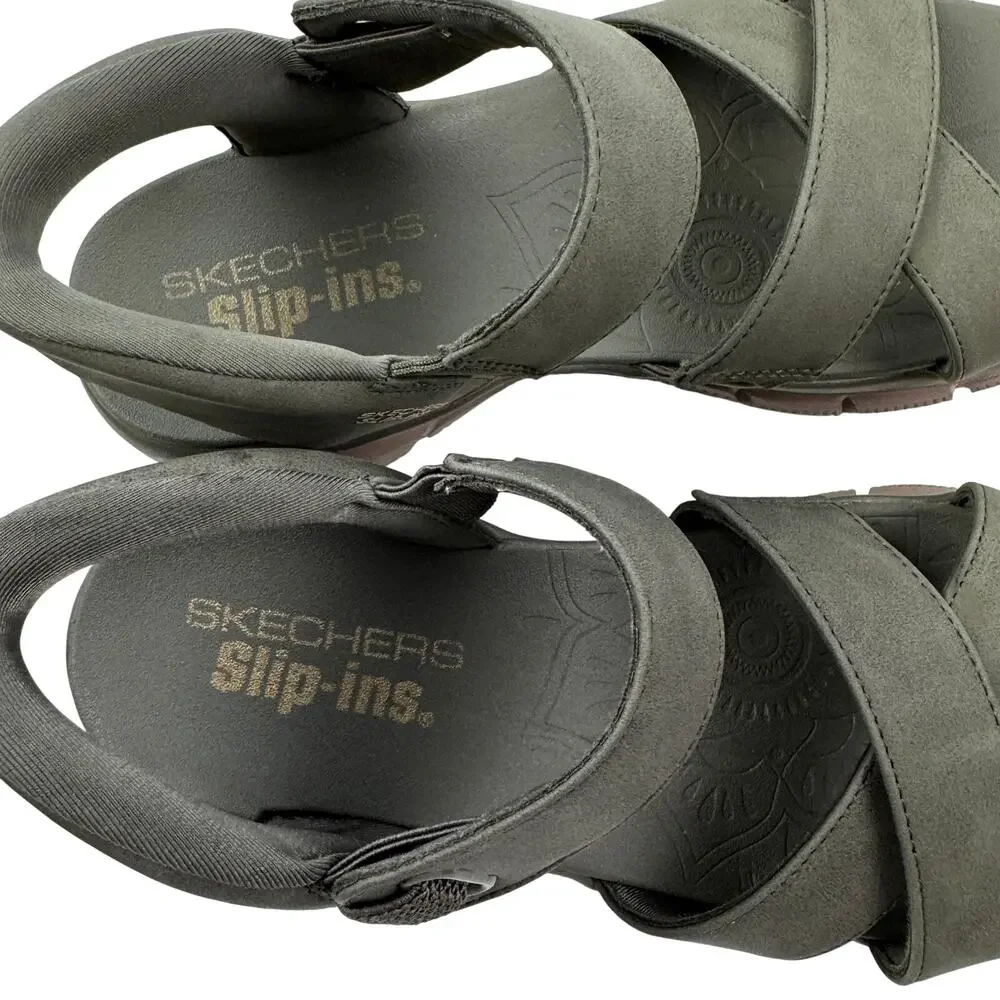Skechers SlipIns Relaxed Easy Going Somewhere Sunny Comfort Sandals Women's 8.5